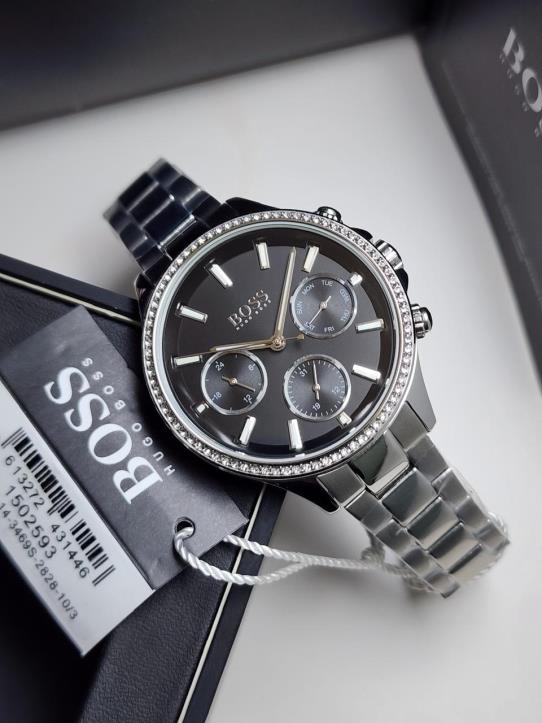 25 BOSS Hera Women’s Stainless Steel Black Dial Watch - Image 1