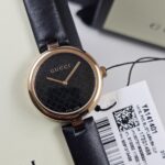 Gucci Diamantissima Slim Rose Gold PVD Black Dial Women’s Watch YA141401