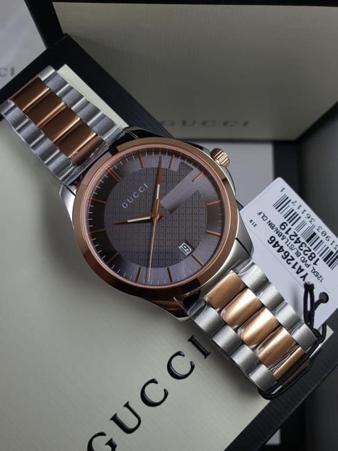 29 Gucci G-Timeless Two-Tone Grey Dial Women’s Watch YA126446 - Image 1