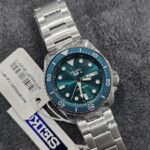 Seiko 5 Sports Automatic Teal Sunburst Dial Stainless Steel Watch SRPD61K1