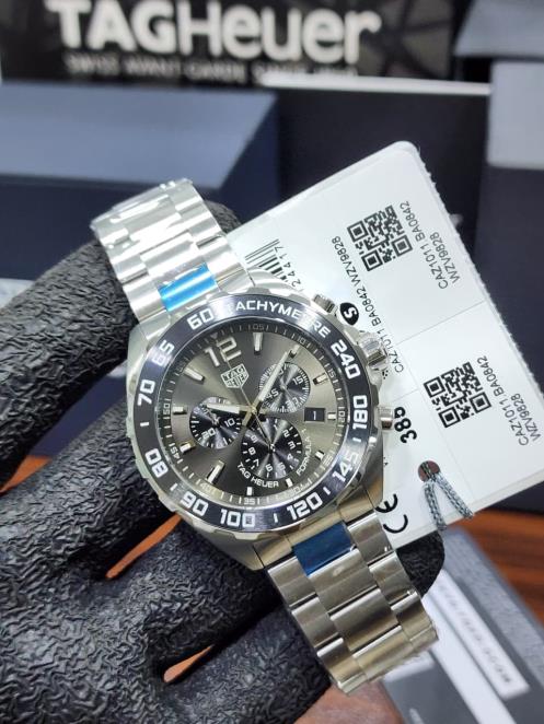 3 TAG Heuer Formula 1 Chronograph Quartz Anthracite Grey Dial Stainless Steel Men's Watch - Image 1