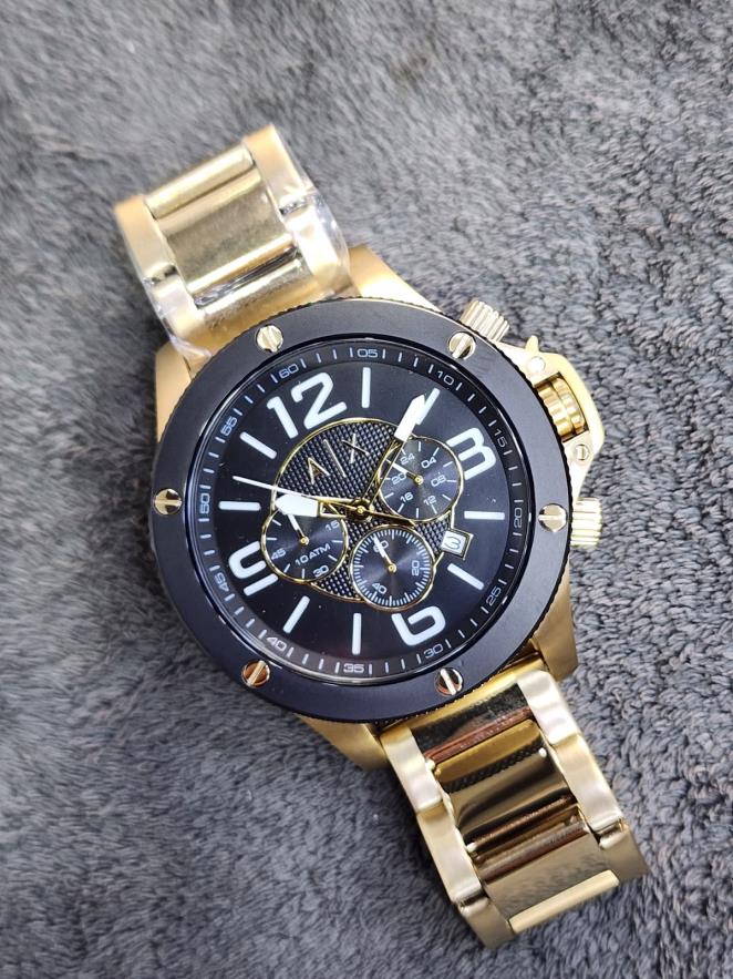 3 Armani Exchange Street Chronograph Gold-Tone Stainless Steel Men's Watch – AX1511 - Image 1