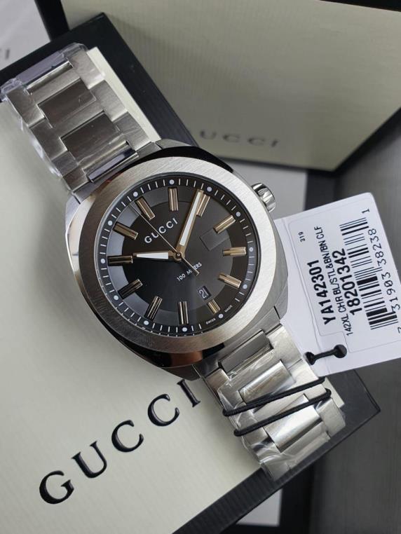 30 Gucci G-Timeless Stainless Steel Black Dial Men's Watch YA142301 - Image 1