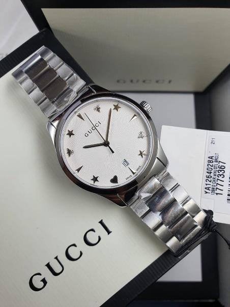 30 Gucci G-Timeless House Motif Silver Dial Stainless Steel Watch YA1264028A - Image 1
