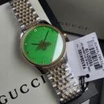 Gucci G-Timeless Bee Green Dial Two-Tone Stainless Steel Women’s Watch  YA1264182