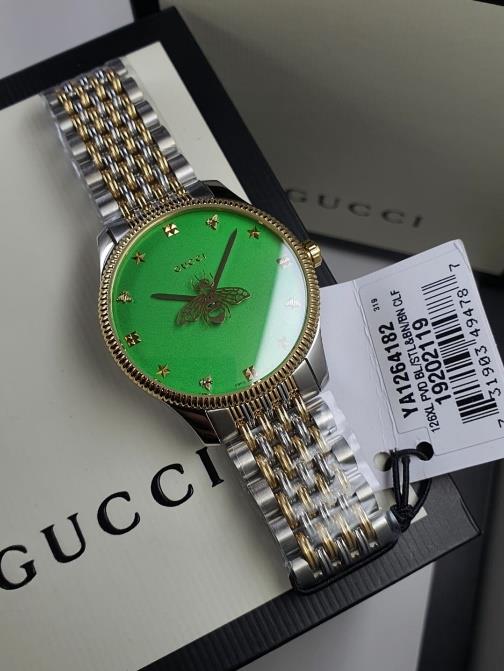 31 Gucci G-Timeless Bee Green Dial Two-Tone Stainless Steel Women’s Watch YA1264182 - Image 1