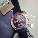 Burberry The City Chronograph Chocolate  Brown Dial Leather Strap Watch