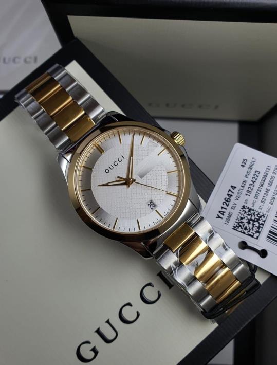33 Gucci G-Timeless Two-Tone Stainless Steel Men's Watch YA126474 - Image 1
