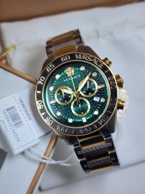 4 Versace Greca Dome Chronograph Watch - Image 1