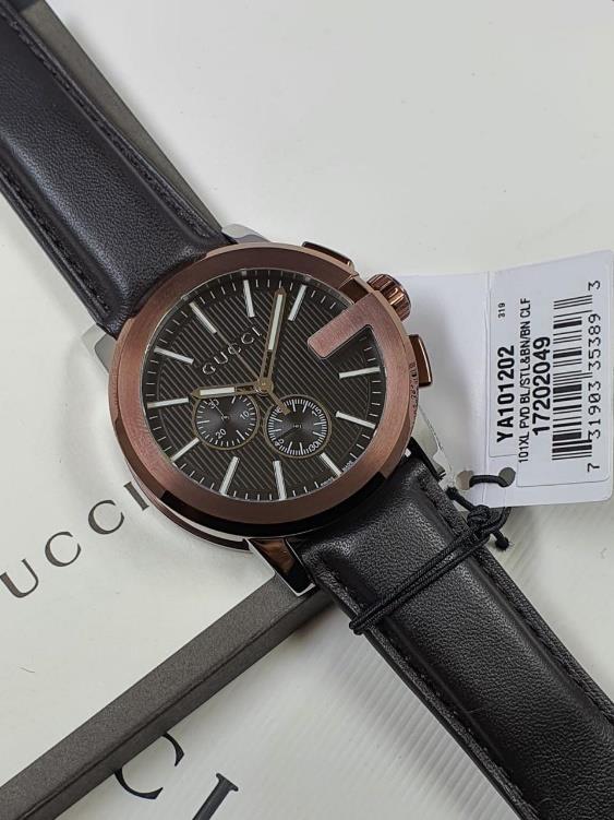 4 Gucci Grip Chronograph Brown PVD Men's Watch YA101202 - Image 1