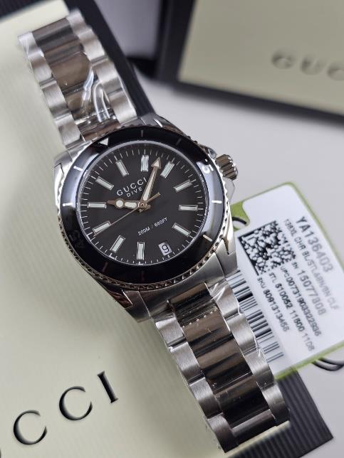 4 Gucci Dive Quartz Black Dial women’s Watch YA136403 - Image 1