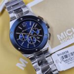 Michael Kors Lennox Chronograph Blue Dial  Silver-Tone Men's Watch – MK8938