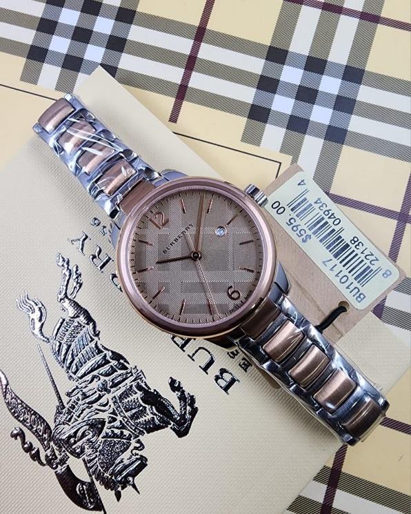 4 Burberry "The Classic" Round Two-Tone Rose Gold Watch - Image 1