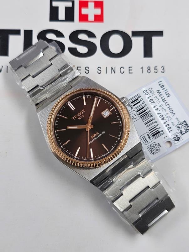 5 Tissot PRX Powermatic 80 Steel & 18K Rose Gold Bezel - Image 1
