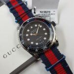 Gucci Dive XL Automatic-Inspired Blue & Red NATO Strap Men’s Watch  YA136210