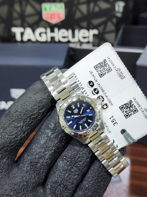 5 TAG Heuer Aquaracer Lady Quartz 27mm Blue Dial Stainless Steel Watch - Image 1