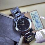 Burberry The City Silver Stainless Steel Black  Dial Quartz Watch