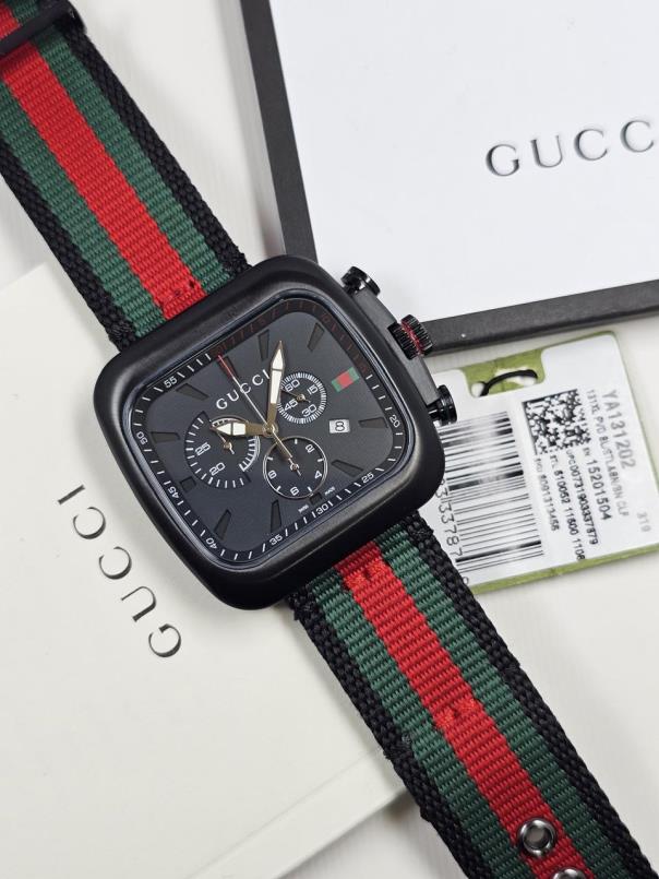 6 Gucci Coupe Chronograph Web Strap Men's Watch YA131202 - Image 1