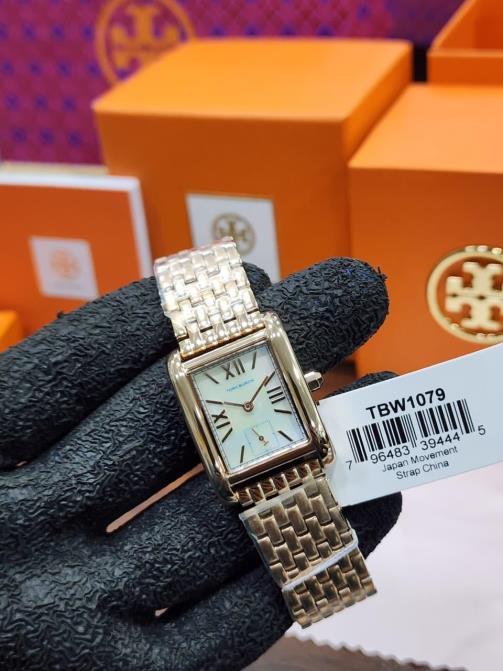 6 Tory Burch Eleanor Mini Ivory Mother of Pearl Dial Rose Gold-Tone Stainless Steel Ladies Watch – TBW1079 - Image 1