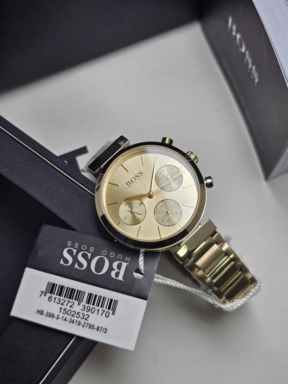 6 BOSS Flawless Chronograph Gold Dial Women's Watch - Image 1
