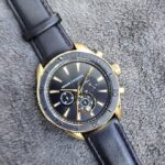 Armani Exchange Enzo Chronograph Black Leather Men's Watch – AX1818