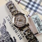 Burberry The City Engraved Check Gold Ion Plated Watch