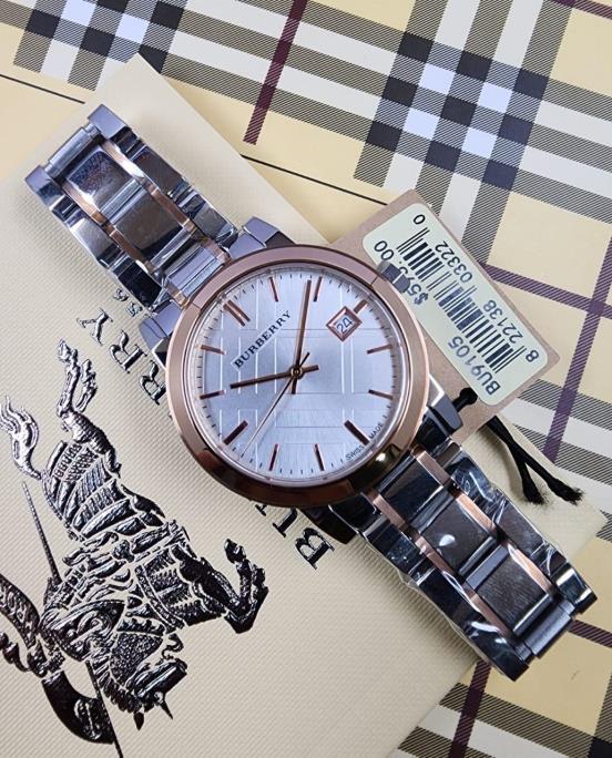 6 Burberry "The City" Two-Tone Rose Gold Watch - Image 1