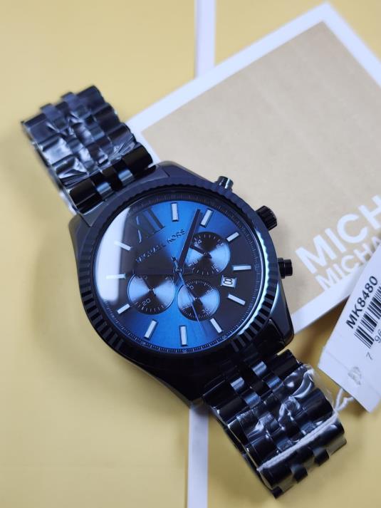 7 Michael Kors Lexington Blue-Tone Chronograph Blue Dial Men's Watch – MK8480 - Image 1