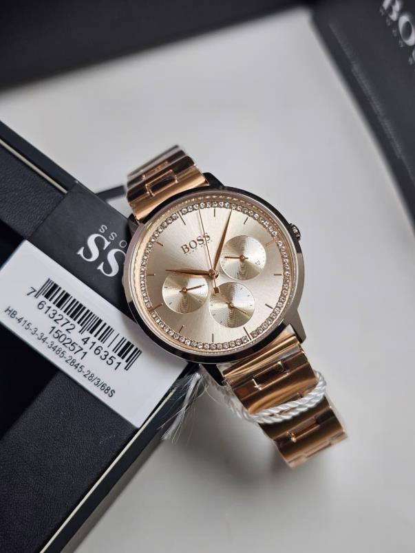 7 Hugo Boss Prima Rose Gold Dial Women's Watch - Image 1