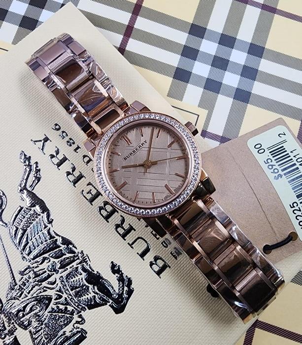 7 Burberry The City Diamonds Rose Gold Stainless Steel Watch - Image 1