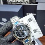 TAG Heuer Formula 1 Juan Manuel Fangio Special Edition Chronograph Quartz  Black Dial Stainless Steel Men's Watch