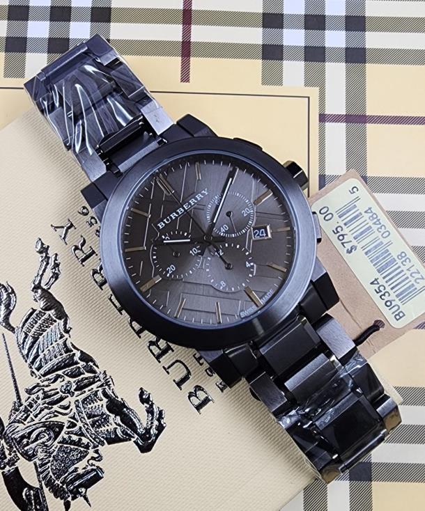 8 Burberry The City Chronograph Dark Grey Dial Watch - Image 1