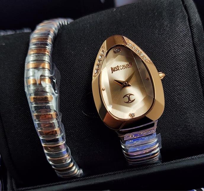 9 Just Cavalli Signature Snake Doppio Quartz Rose Gold Dial Women's Watch – JC1L208M0075 - Image 1