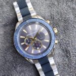 Armani Exchange Enzo Chronograph Blue Hybrid Strap Men's Watch – AX1819