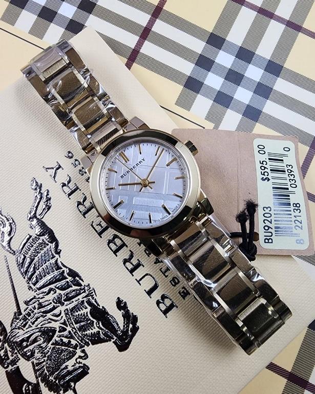 9 Burberry The City Gold Stainless Steel Silver Dial Quartz Watch - Image 1