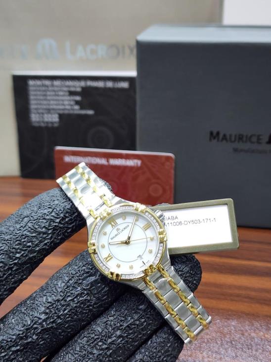 0 Maurice Lacroix Aikon Diamonds Two-Tone Mother of Pearl Women's Watch - Image 1