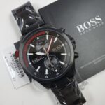 Hugo Boss Globetrotter Chronograph Black Stainless Steel Men’s Watch  1513825