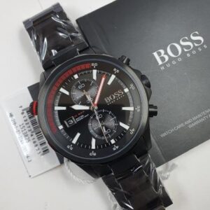 Hugo Boss Globetrotter Chronograph Black Stainless Steel Men’s Watch  1513825