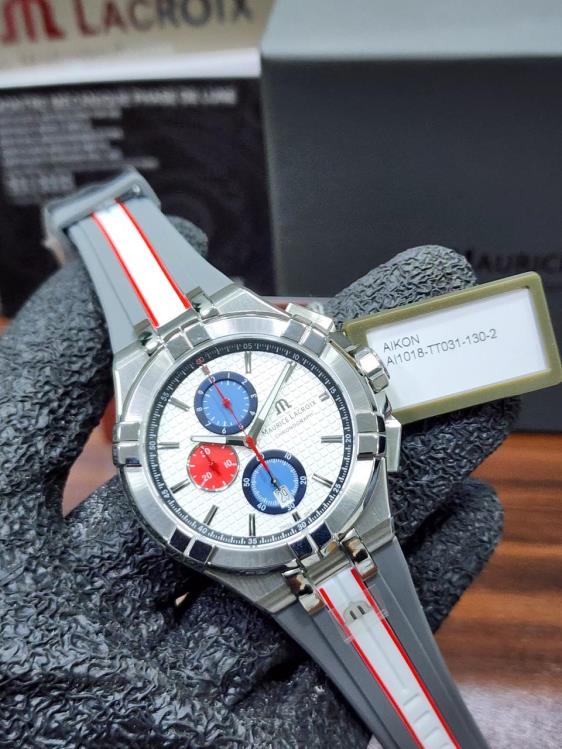 11 Maurice Lacroix Aikon Chronograph Mahindra Racing Special Edition Men's Watch - Image 1