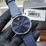 Emporio Armani Kappa Blue Dial Blue Leather Strap Men's Watch – AR11012