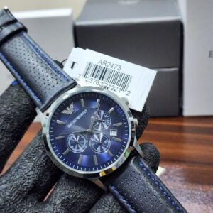 Emporio Armani Classic Chronograph Blue Dial Men's Watch - AR2473