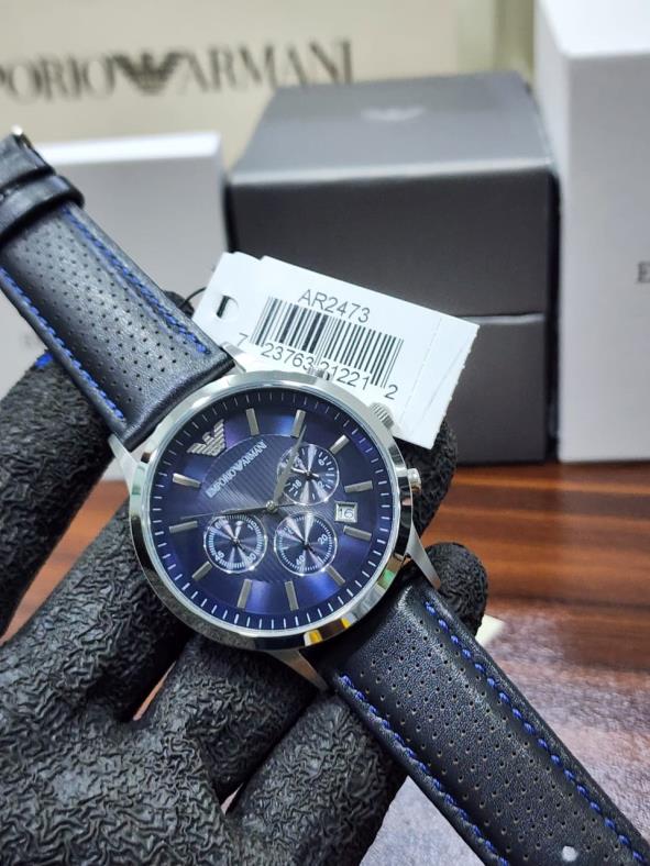 17 Emporio Armani Classic Chronograph Blue Dial Men's Watch - AR2473 - Image 1