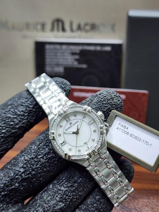 2 Maurice Lacroix Aikon White Mother of Pearl Stainless Steel Women's Watch - Image 1