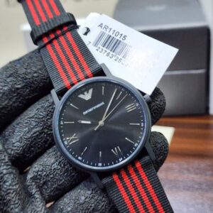Emporio Armani Kappa Black Nylon Strap Men's Watch - AR11015