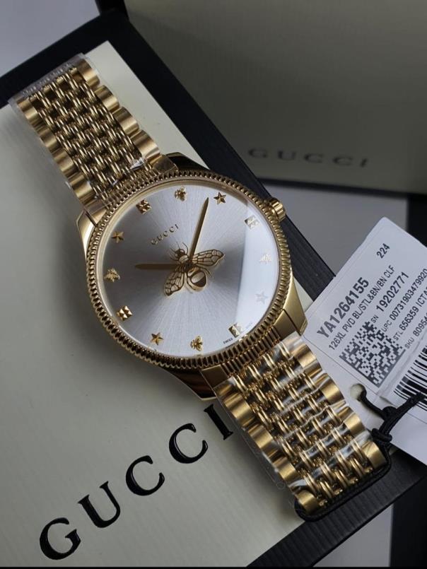 6 Gucci G-Timeless Bee Gold PVD Stainless Steel Women's Watch YA1264155 - Image 1