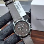 Emporio Armani Classic Chronograph Brown Dial Brown Leather Strap Men's  Watch – AR1734